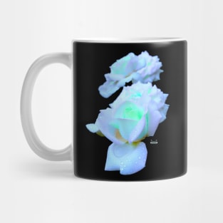 Fluorescent Blue Roses Mug
